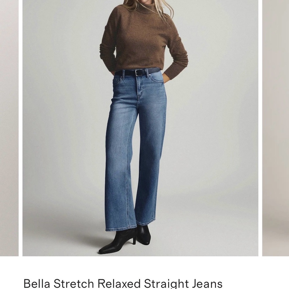 Quince Bella Relaxed Straight Jeans - Atlantic Blue - size 27, inseam 26” - NWT